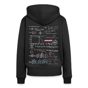 Formule Physique Chimie - Sweat à capuche Premium bio Femme - noir - Dos - Julia (174cm)
