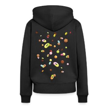 Konditor Süßigkeiten Regen - Frauen Premium Bio Hoodie - Schwarz - Hinten - Julia (174cm)