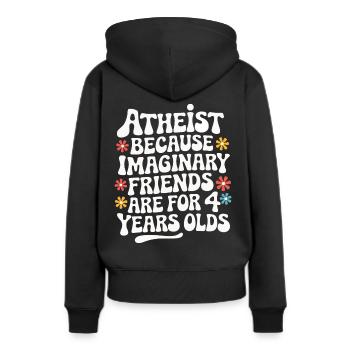 Atheismus Atheist Anti-Religion Agnostiker - Frauen Premium Bio Hoodie - Schwarz - Hinten - Julia (174cm)