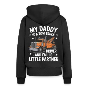 Abschleppwagen Truck Abschlepper - Frauen Premium Bio Hoodie - Schwarz - Hinten - Julia (174cm)