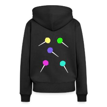 Bonbons Anniversaire d’enfant Grignotage Des enfants - Sweat à capuche Premium bio Femme - noir - Dos - Julia (174cm)
