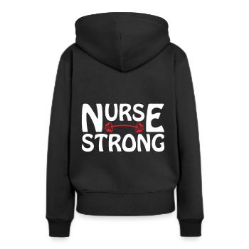Infirmière infirmière - Sweat à capuche Premium bio Femme - noir - Dos - Julia (174cm)