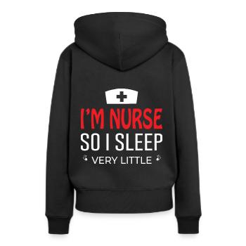 Infirmière infirmière - Sweat à capuche Premium bio Femme - noir - Dos - Julia (174cm)