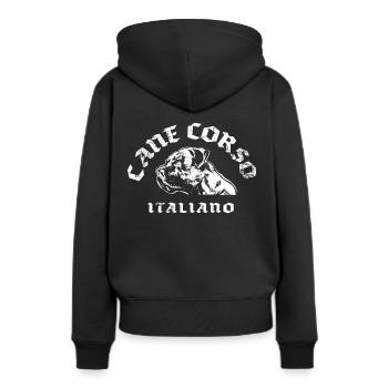 Cane Corso - Sweat à capuche Premium bio Femme - noir - Dos - Julia (174cm)