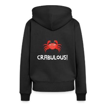 Crabe crabe - Sweat à capuche Premium bio Femme - noir - Dos - Julia (174cm)