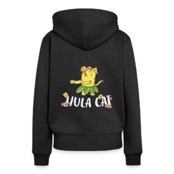 Hawaiian Hula Dancing Cat Gift Hommes Femmes Enfants - Sweat à capuche Premium bio Femme - noir - Dos - Julia (174cm)