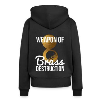 Lustige Sousaphone Player Geschenkwaffe aus Messing - Frauen Premium Bio Hoodie - Schwarz - Hinten - Julia (174cm)