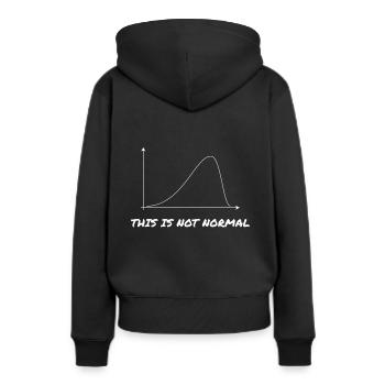 Wissenschaft März Mathematik nicht normal Statistik widerstehen - Frauen Premium Bio Hoodie - Schwarz - Hinten - Julia (174cm)