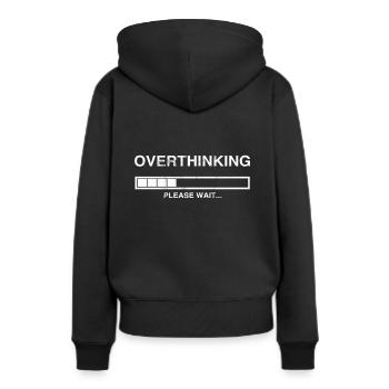 Sozial umständlich Überdenken von sozialer Angst - Frauen Premium Bio Hoodie - Schwarz - Hinten - Julia (174cm)