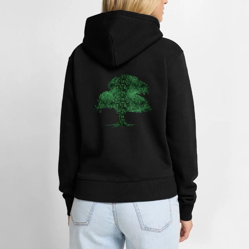Binary Tree Computer Coding Programmer Frauen Premium Bio Hoodie