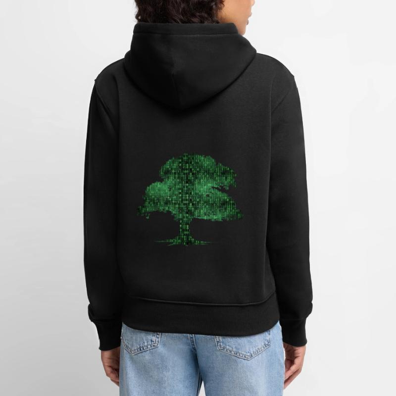 Binary Tree Computer Coding Programmer Frauen Premium Bio Hoodie