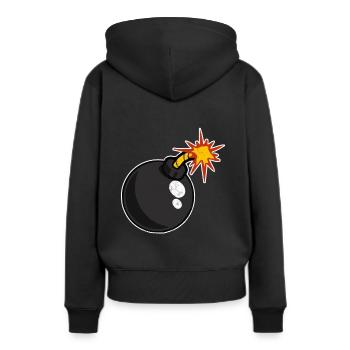 Bombe - Sweat à capuche Premium bio Femme - noir - Dos - Julia (174cm)