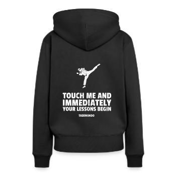 Uniforme d'arts martiaux Tae Kwon Do Sparring Gear - Sweat à capuche Premium bio Femme - noir - Dos - Julia (174cm)