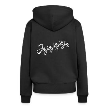 Jajaja Conception drôle de camiseta d'argot espagnol - Sweat à capuche Premium bio Femme - noir - Dos - Julia (174cm)