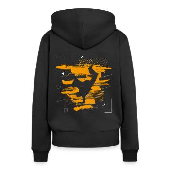 Résumé de breakdance - Sweat à capuche Premium bio Femme - noir - Dos - Julia (174cm)