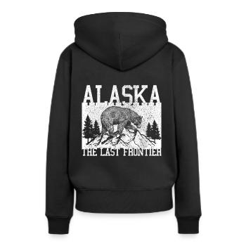Alaska - Sweat à capuche Premium bio Femme - noir - Dos - Julia (174cm)