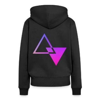farbige Sanduhr - Frauen Premium Bio Hoodie - Schwarz - Hinten - Julia (174cm)