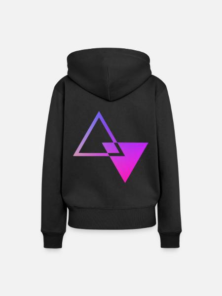 farbige Sanduhr - Frauen Premium Bio Hoodie - Schwarz