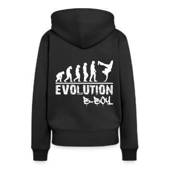 Breakdance Evolution B-Boy Breakdancer Gift - Sweat à capuche Premium bio Femme - noir - Dos - Julia (174cm)