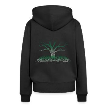 Informaticiens - Sweat à capuche Premium bio Femme - noir - Dos - Julia (174cm)