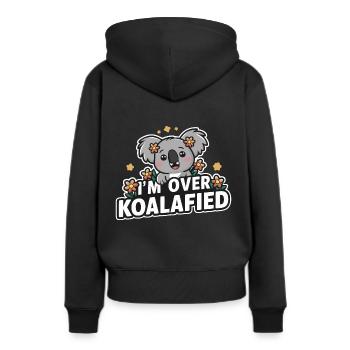 Koala Koala Koala Ours Koala Animal - Sweat à capuche Premium bio Femme - noir - Dos - Julia (174cm)