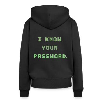 Virus Hacker - Sweat à capuche Premium bio Femme - noir - Dos - Julia (174cm)
