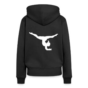Gymnaste de compétition - Sweat à capuche Premium bio Femme - noir - Dos - Julia (174cm)
