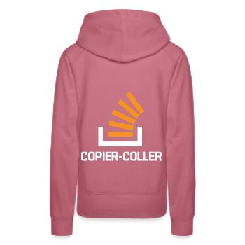 Copier Coller Programmer Software Developer Nerd G - Frauen Premium Bio Hoodie - Malve - Hinten - Isabella (175cm)