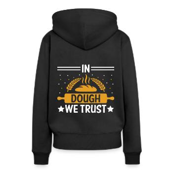 Backen Bäckerei Konditorei Konditor Bäcker Konditorei - Frauen Premium Bio Hoodie - Schwarz - Hinten - Julia (174cm)