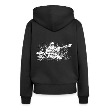 Kayak en eaux vives - Sweat à capuche Premium bio Femme - noir - Dos - Julia (174cm)