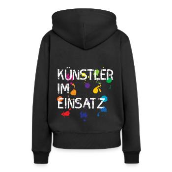 Artiste en utilisation cadeau art - Sweat à capuche Premium bio Femme - noir - Dos - Julia (174cm)