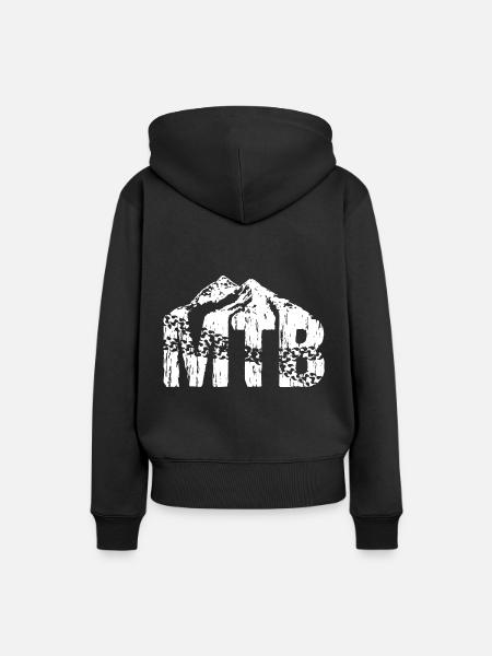 MTB - Frauen Premium Bio Hoodie - Schwarz