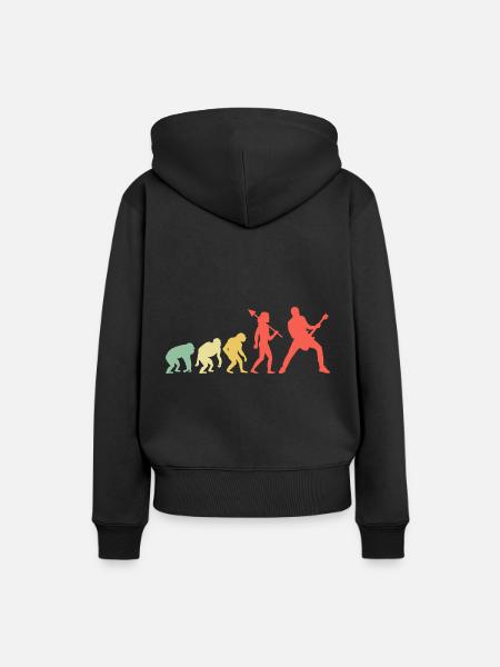 Evolution Bassist Bassist Bassist Musiker - Frauen Premium Bio Hoodie - Schwarz