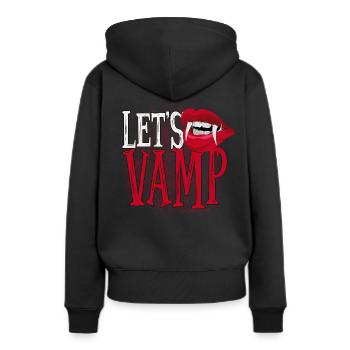 vampire - Sweat à capuche Premium bio Femme - noir - Dos - Julia (174cm)