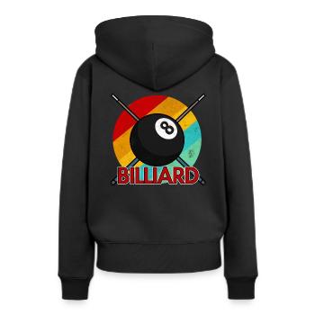 Billardkugel Billiard Billard Queue Snooker Pool - Frauen Premium Bio Hoodie - Schwarz - Hinten - Julia (174cm)