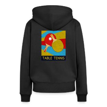 Ping-ping-lt - Sweat à capuche Premium bio Femme - noir - Dos - Julia (174cm)