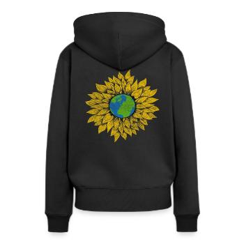 Conservation des amoureux de la nature - Sweat à capuche Premium bio Femme - noir - Dos - Julia (174cm)