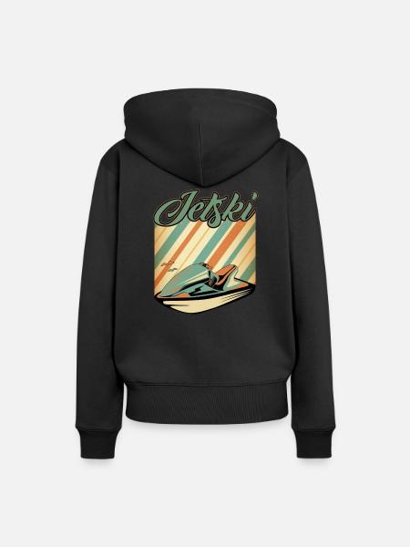 Jetski - Frauen Premium Bio Hoodie - Schwarz