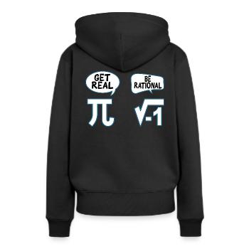 Mathematik Pi Mathe Mathematiker mathematisch - Frauen Premium Bio Hoodie - Schwarz - Hinten - Julia (174cm)