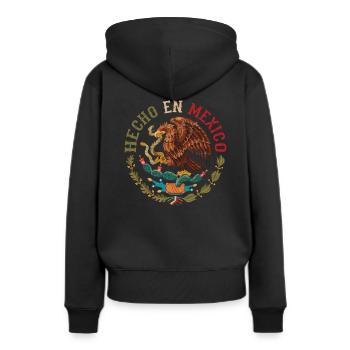 Mexiko - Frauen Premium Bio Hoodie - Schwarz - Hinten - Julia (174cm)