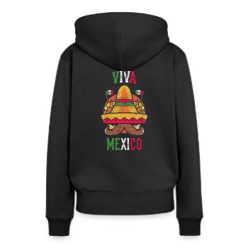 Mexique sombrero - Sweat à capuche Premium bio Femme - noir - Dos - Julia (174cm)