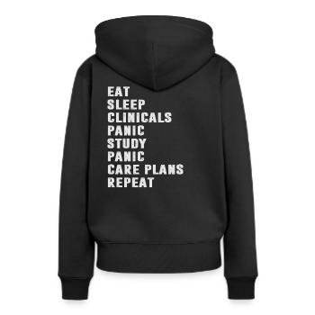 Medizin Student Studentin - Frauen Premium Bio Hoodie - Schwarz - Hinten - Julia (174cm)