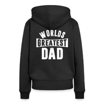 Meilleur papa des mondes Meilleur papa Papa - Sweat à capuche Premium bio Femme - noir - Dos - Julia (174cm)