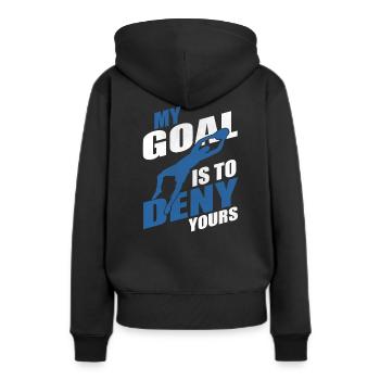 Gardien de but footballeur gardien de but - Sweat à capuche Premium bio Femme - noir - Dos - Julia (174cm)