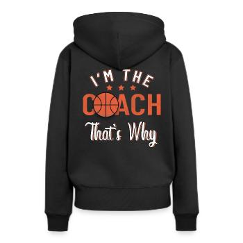 Basketballmannschaft Basketball Coach - Frauen Premium Bio Hoodie - Schwarz - Hinten - Julia (174cm)