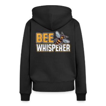 Abeille Abeille Abeille Abeille Abeille - Sweat à capuche Premium bio Femme - noir - Dos - Julia (174cm)
