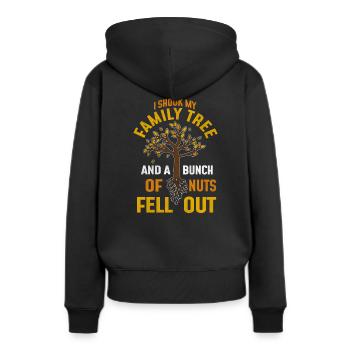 Familie Familienname Familienfeier Stammbaum - Frauen Premium Bio Hoodie - Schwarz - Hinten - Julia (174cm)