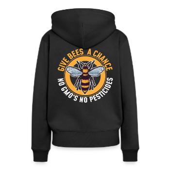 Abeille Abeille Abeille Abeille Cadeau - Sweat à capuche Premium bio Femme - noir - Dos - Julia (174cm)