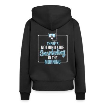 Schnorcheln - Frauen Premium Bio Hoodie - Schwarz - Hinten - Julia (174cm)