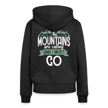 Bergsteiger Bergsteigen - Frauen Premium Bio Hoodie - Schwarz - Hinten - Julia (174cm)